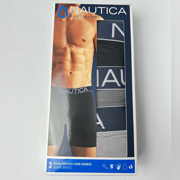 Nautica Men's 3-Pieces Rayon Derived From Bamboo Boxer Briefs Sz XL 40-42 - Picture 1 of 11
